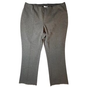 J.‎ Jill Ponte Knit Barely Boot Cut Pull On Pants Plus 2X Gray Stretch Office